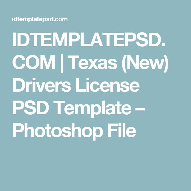 texas drivers license template photoshop